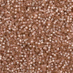 Miyuki Delica Seed Bead 11/0 Duracoat Dyed Semi-Matte Silver Lined Mica 2-inch Tube DB2177