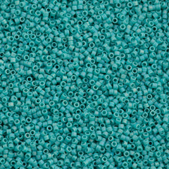 Miyuki Delica Seed Bead 11/0 Matte Opaque Turquoise AB 6.2-inch Tube DB878