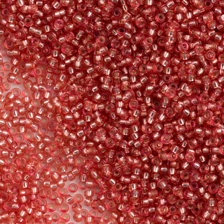 Miyuki Round Seed Bead 11/0 Silver Lined Dyed Light Salmon 22g Tube (1660)