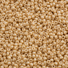 Miyuki Round Seed Bead 6/0 Opaque Beige Luster 20g Tube (593)