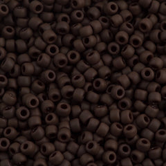 Toho Round Seed Bead 8/0 Opaque Matte Brown 2.5-inch tube (46F)