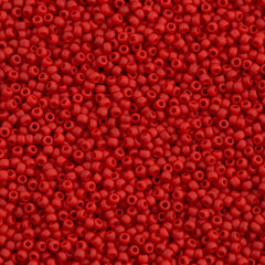 50g Toho Round Seed Bead 11/0 Opaque Matte Orange Red (45AF)
