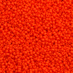 50g Toho Round Seed Bead 11/0 Opaque Matte Orange (50F)