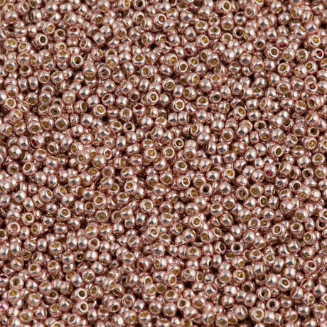 Toho Round Seed Bead 11/0 Permanent Finish Galvanized Peach Coral 2.5-inch Tube (552PF)