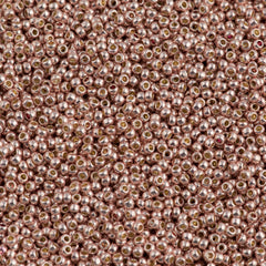 Toho Round Seed Bead 11/0 Permanent Finish Galvanized Peach Coral 2.5-inch Tube (552PF)