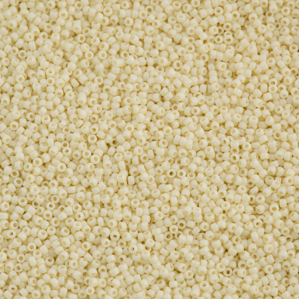 Toho Round Seed Bead 15/0 Opaque Buttermilk 2.5-inch Tube (51)