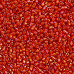 25g Miyuki Delica Seed Bead 11/0 Inside Dyed Color Red White DB1780