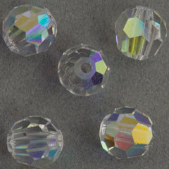 24 Preciosa Czech Crystal 4mm MC Round Bead Crystal AB 00030AB