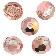 24 Preciosa Czech Crystal 6mm MC Round Bead Crystal Capri Gold (00030CAG)