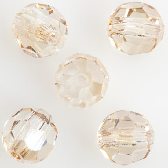 24 Preciosa Czech Crystal 4mm MC Round Bead Crystal Honey 00030HON