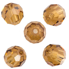 24 Preciosa Czech Crystal 6mm MC Round Bead Light Colorado Topaz 10330