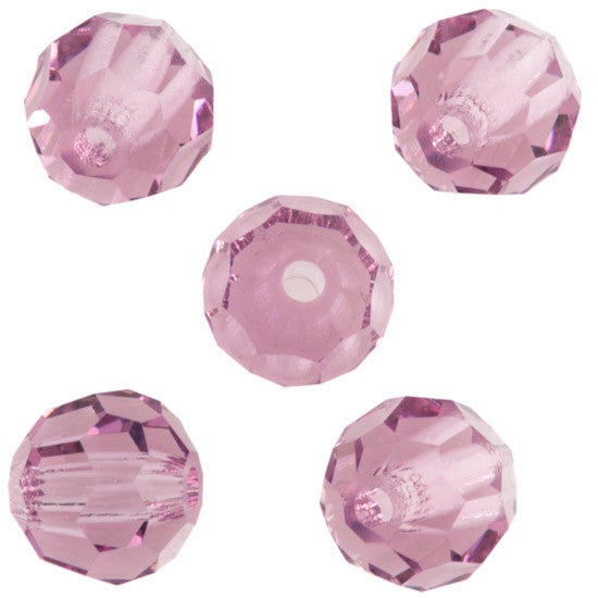 24 Preciosa Czech Crystal 4mm MC Round Bead Light Amethyst 20020