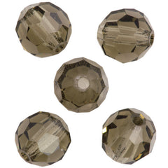 24 Preciosa Czech Crystal 4mm MC Round Bead Black Diamond (40010)