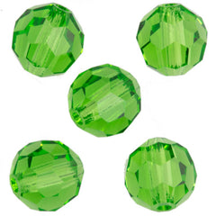 24 Preciosa Czech Crystal 4mm MC Round Bead Peridot 50520
