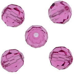 24 Preciosa Czech Crystal 6mm MC Round Bead Rose 70010