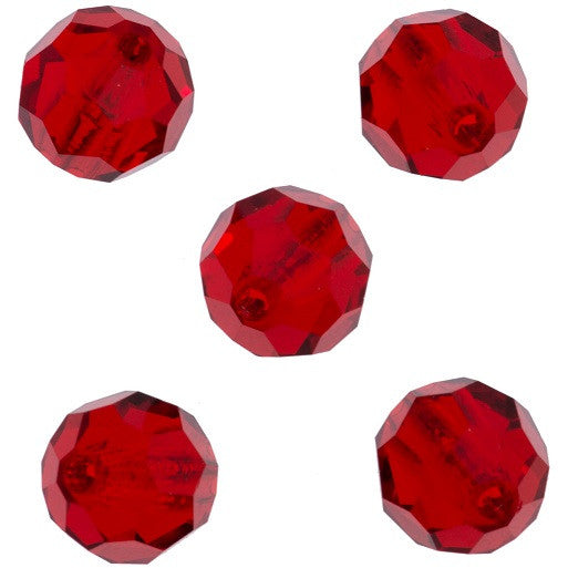 24 Preciosa Czech Crystal 6mm MC Round Bead Light Siam 90070