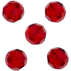 24 Preciosa Czech Crystal 6mm MC Round Bead Light Siam 90070