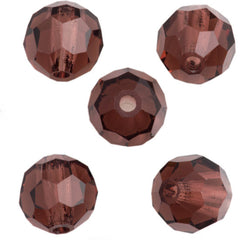 24 Preciosa Czech Crystal 6mm MC Round Bead Light Burgundy 90095