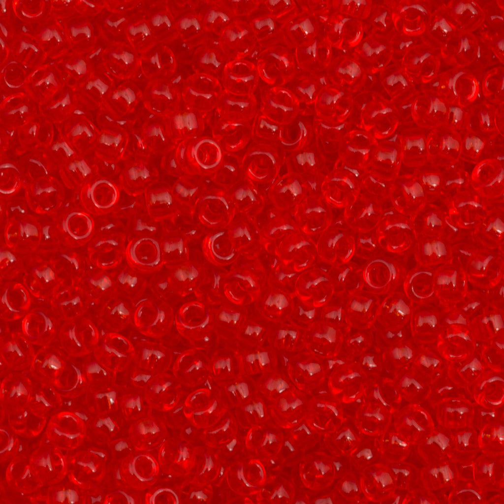 Miyuki Round Seed Bead 15/0 Transparent Red 2-inch Tube (140)