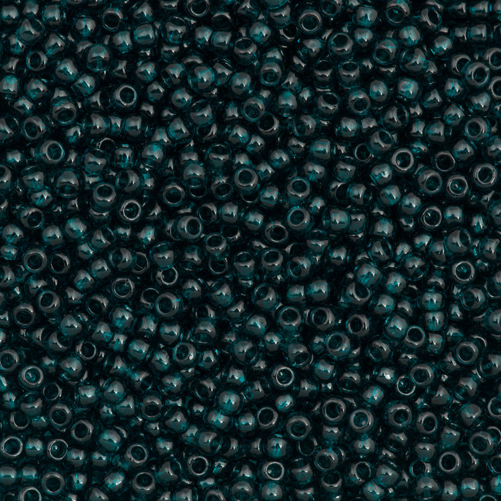 Toho Round Seed Bead 6/0 Transparent True Teal 2.5-inch tube (7BD)