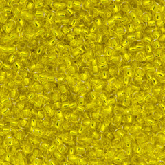 Toho Round Seed Bead 15/0 Silver Lined Lemon 2.5-inch Tube (32)