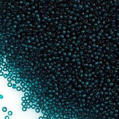 Toho Round Seed Bead 8/0 Transparent True Teal 5.5-inch tube (7BD)