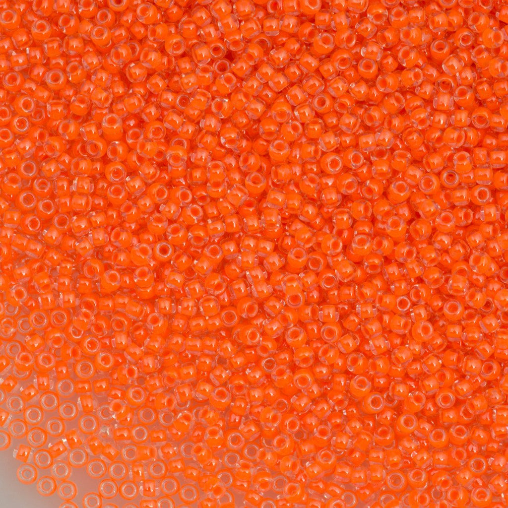 50g Toho Round Seed Bead 11/0 Luminous Neon Orange (802)