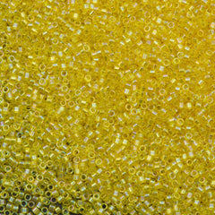 25g Miyuki Delica Seed Bead 11/0 Transparent Yellow AB DB171