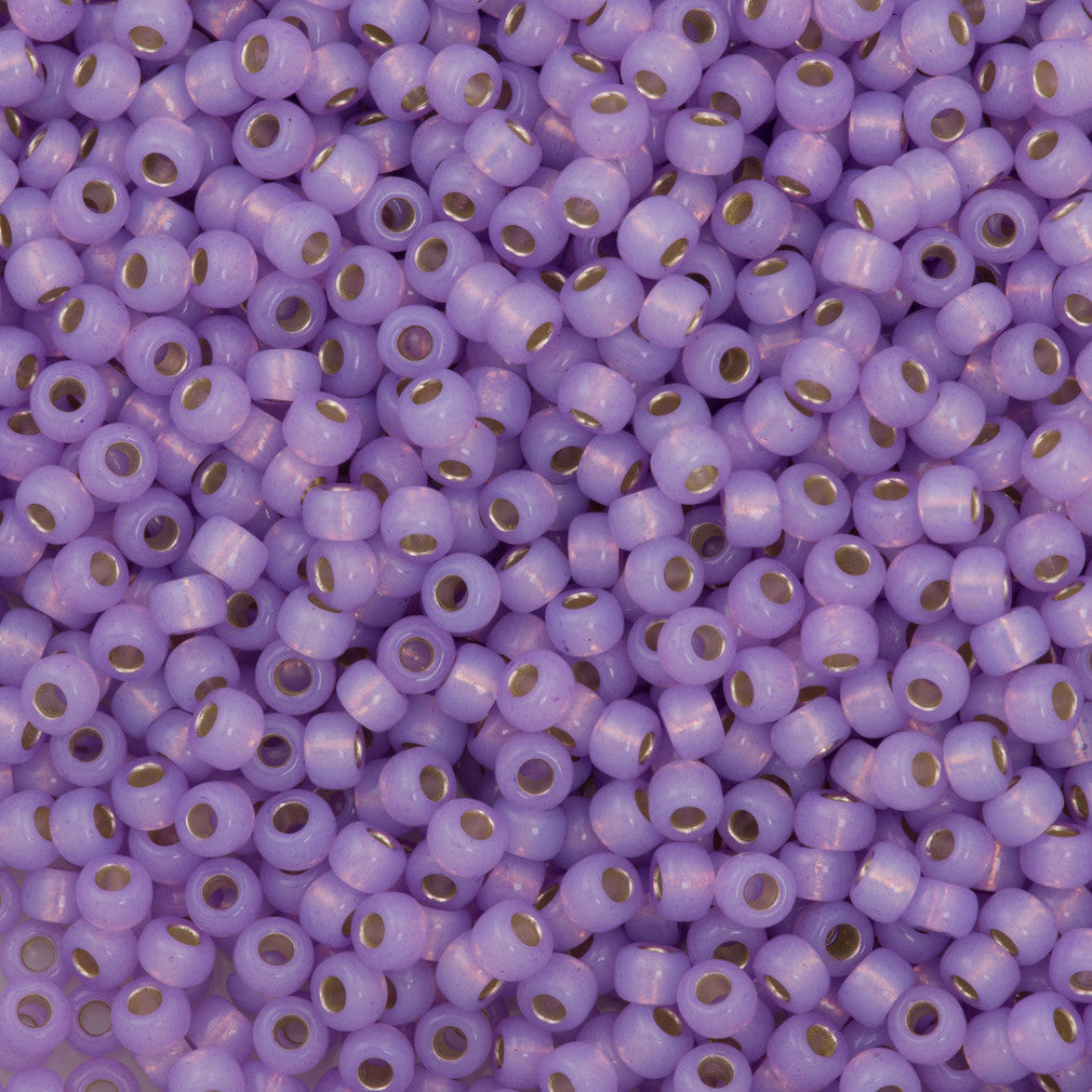Miyuki Round Seed Bead 6/0 Ceylon Silver Lined Dyed Violet 20g Tube (574)