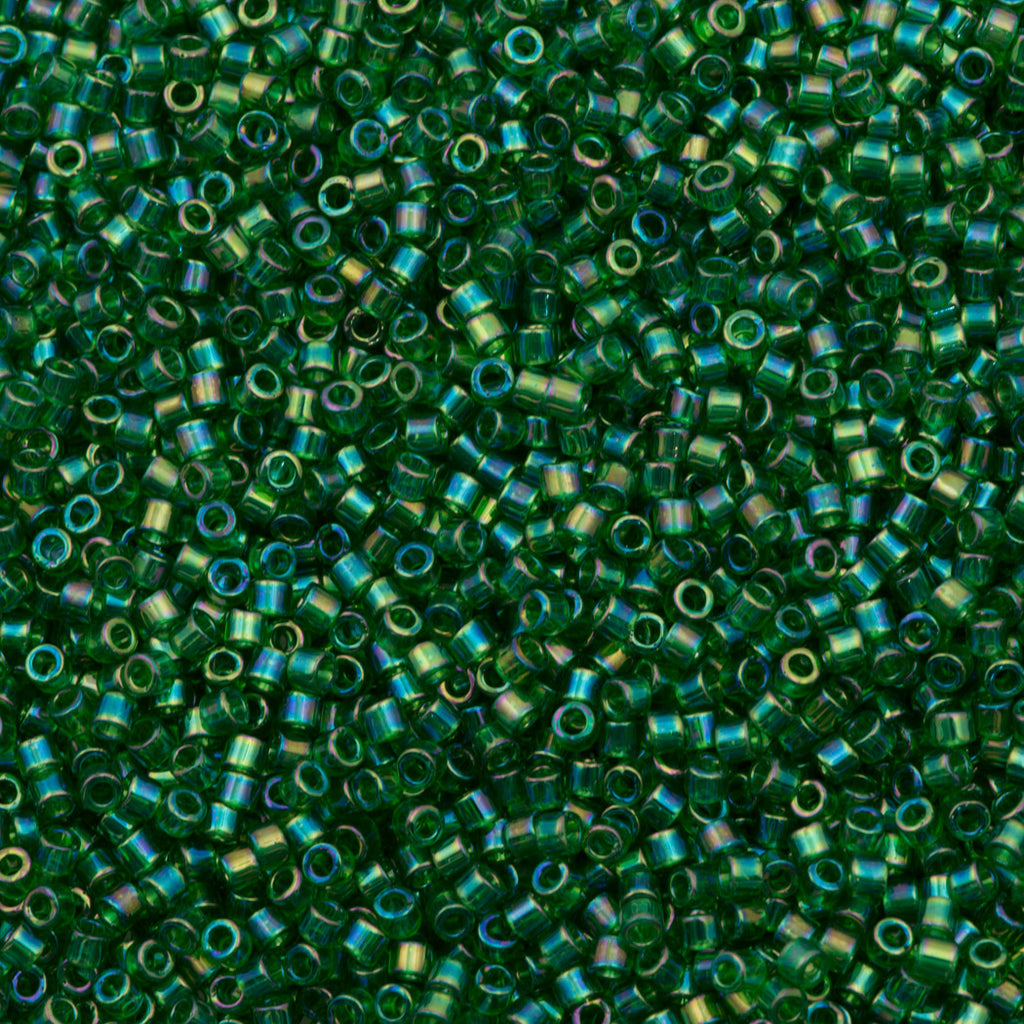 Miyuki Delica Seed Bead 10/0 Transparent Green AB 7g Tube DBM152
