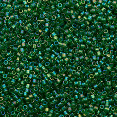 Miyuki Delica Seed Bead 10/0 Transparent Green AB 7g Tube DBM152