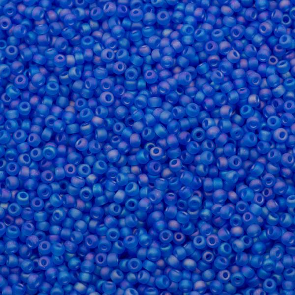 50g Miyuki Round Seed Bead 11/0 Matte Blue AB (150FR)