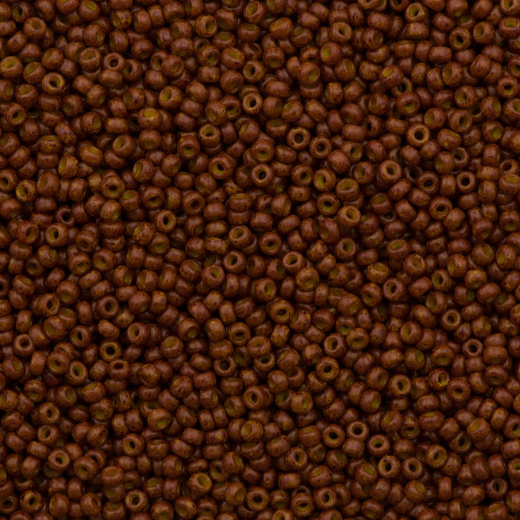 50g Miyuki Round Seed Bead 11/0 Opaque Matte Dyed Chocolate (2044)