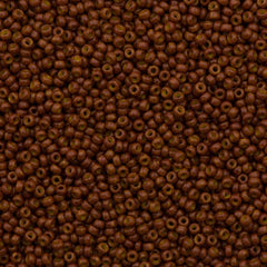 50g Miyuki Round Seed Bead 11/0 Opaque Matte Dyed Chocolate (2044)