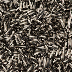 Miyuki 2x6mm Twisted Bugle Bead Nickel Plated 25g (190)