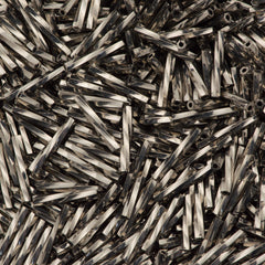 Miyuki 2x12mm Twisted Bugle Bead Nickel Plated 25g (190)