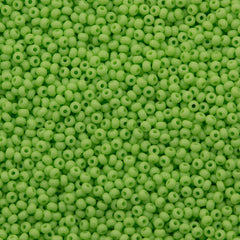 50g Czech Seed Bead 10/0 Opaque Spring Green  (53410)