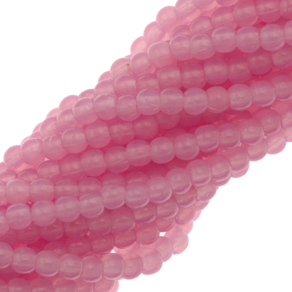200 Czech 3mm Pressed Glass Round Beads Milky Pink (71010)