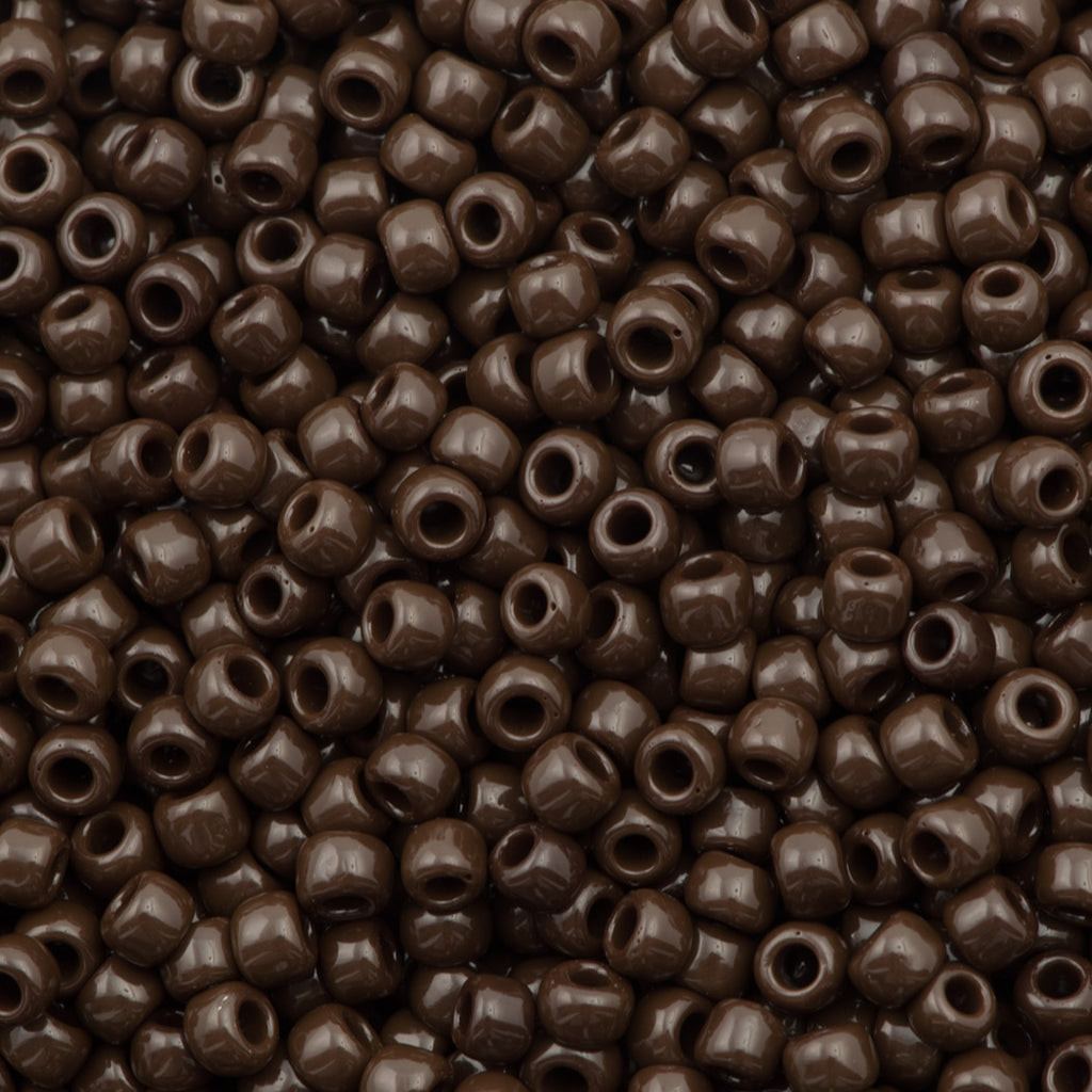 Toho Round Seed Beads 6/0 Opaque Brown 2.5-inch tube (46)