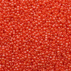 Toho Round Seed Bead 11/0 Opaque Luster Persimmon 2.5-inch Tube (129)