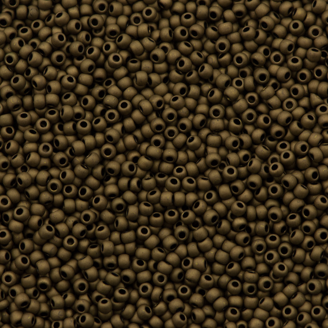 Toho Round Seed Bead 11/0 Opaque Matte Soft Brown 2.5-inch Tube (702)