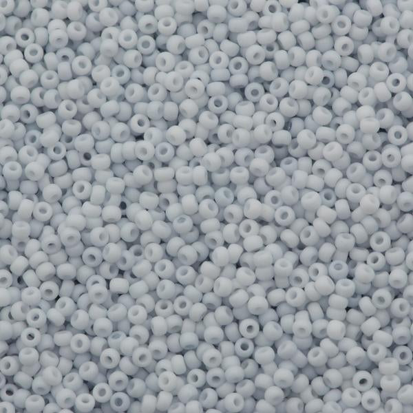 50g Toho Round Seed Bead 11/0 Opaque Matte Ashe White (767)