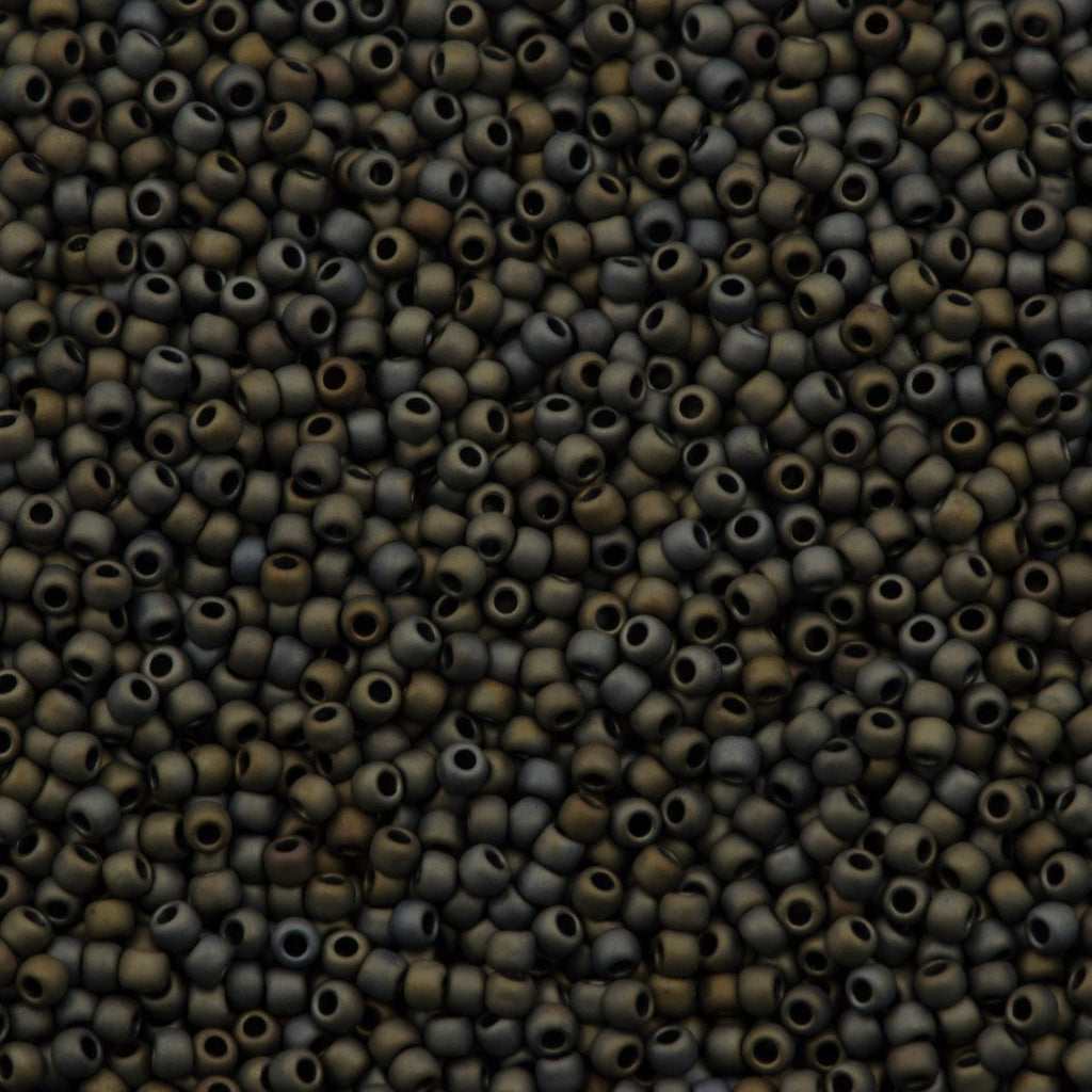 50g Toho Round Seed Beads 11/0 Matte Metallic Iris Brown (83F)