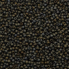 50g Toho Round Seed Beads 11/0 Matte Metallic Iris Brown (83F)