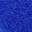 Toho Round Seed Bead 15/0 Transparent Cobalt AB 2.5-inch Tube (178)