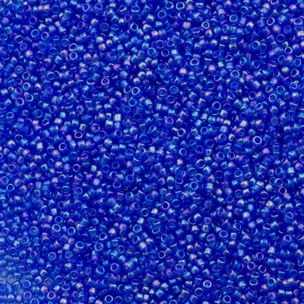 50g Toho Round Seed Bead 11/0 Transparent Cobalt AB (178)