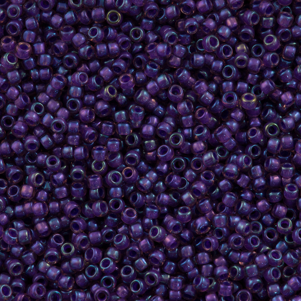 Toho Round Seed Bead 8/0 Inside Color Lined Purple Rose 2.5-inch tube (928)