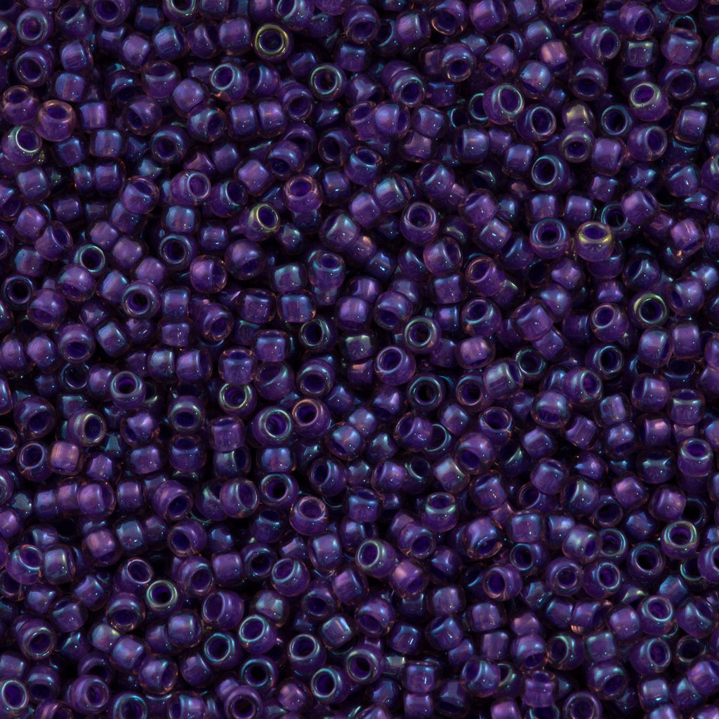 50g Toho Round Seed Beads 6/0 Inside Color Lined Purple Rose (928)