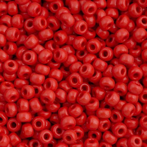 Miyuki Round Seed Bead 6/0 Opaque Dark Red 20g Tube (408)
