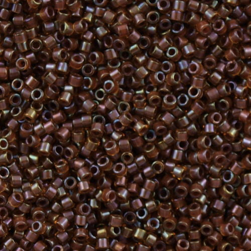 Miyuki Delica Seed Bead 10/0 Inside Dyed Color Dark Amber 7g Tube DBM287